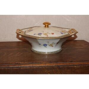 Vintage Haviland Ganga Vegetable Serving Bowl with Lid